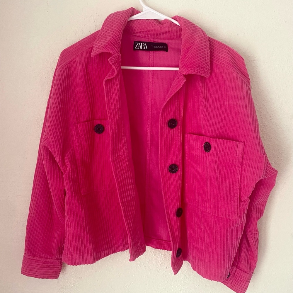 Pink Zara Corduroy Jacket/Shacket Size XS